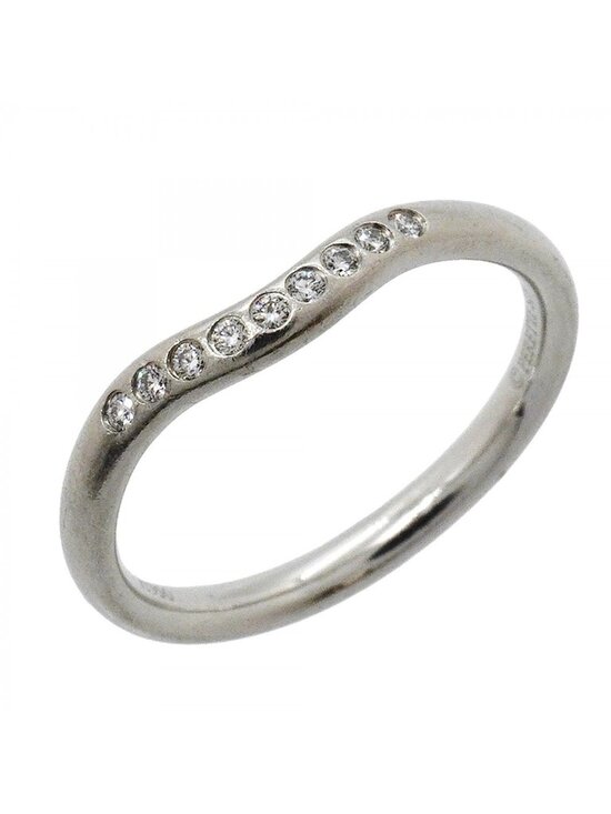 Tiffany & Co. Jewelry - Tiffany & Co Ring Curved Band Platinum Diamond